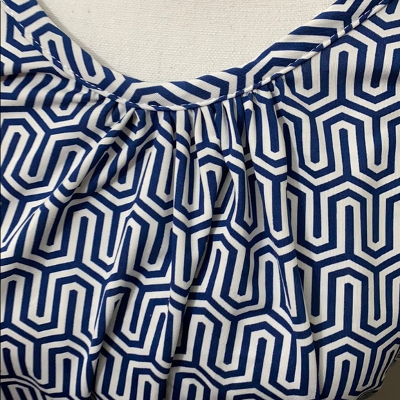 Mud Pie blue and white geometric dress - Picture 4 of 6